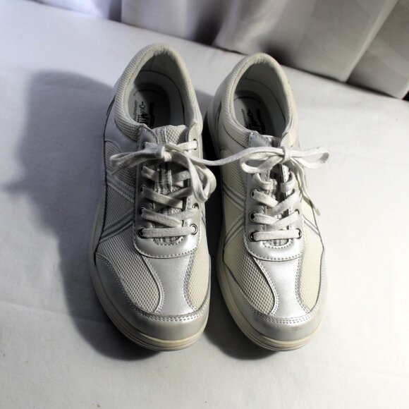 Grasshoppers Get Fit Performance Platform Sneakers, Off-White/Gray, 9M - Picture 2 of 8